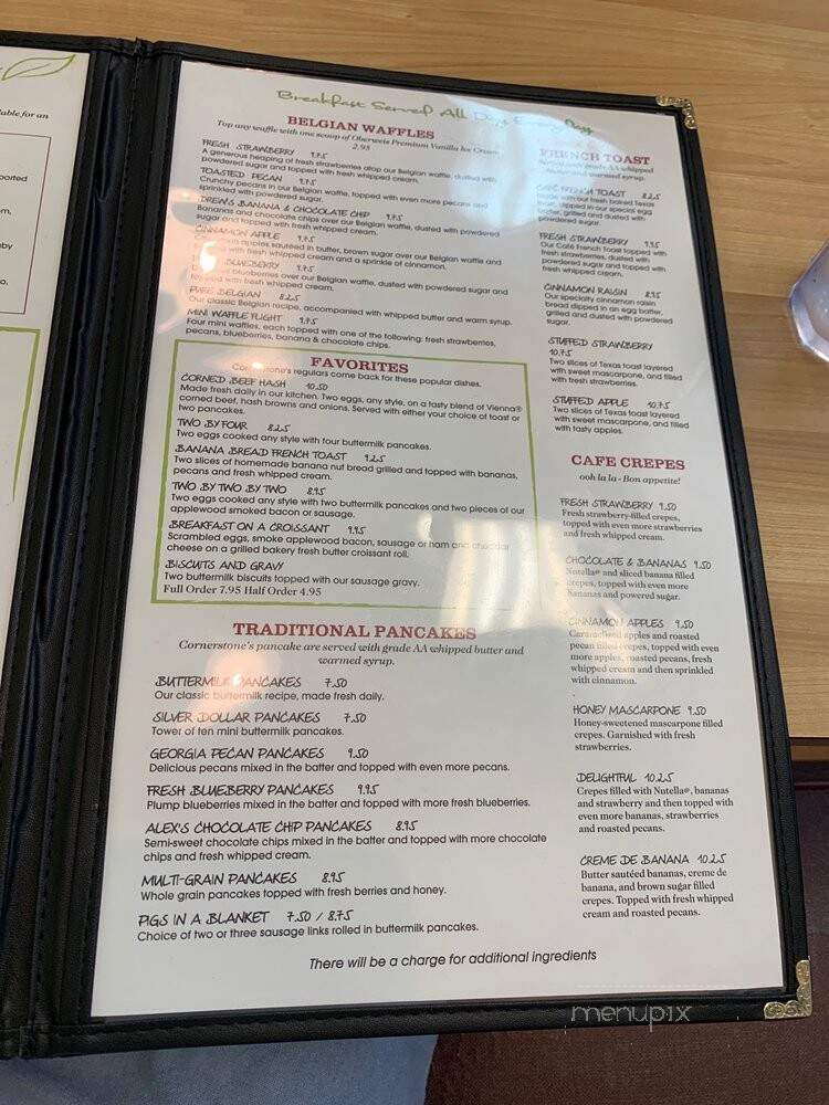 Corner Stone Cafe Inc - Chicago, IL menu_pic