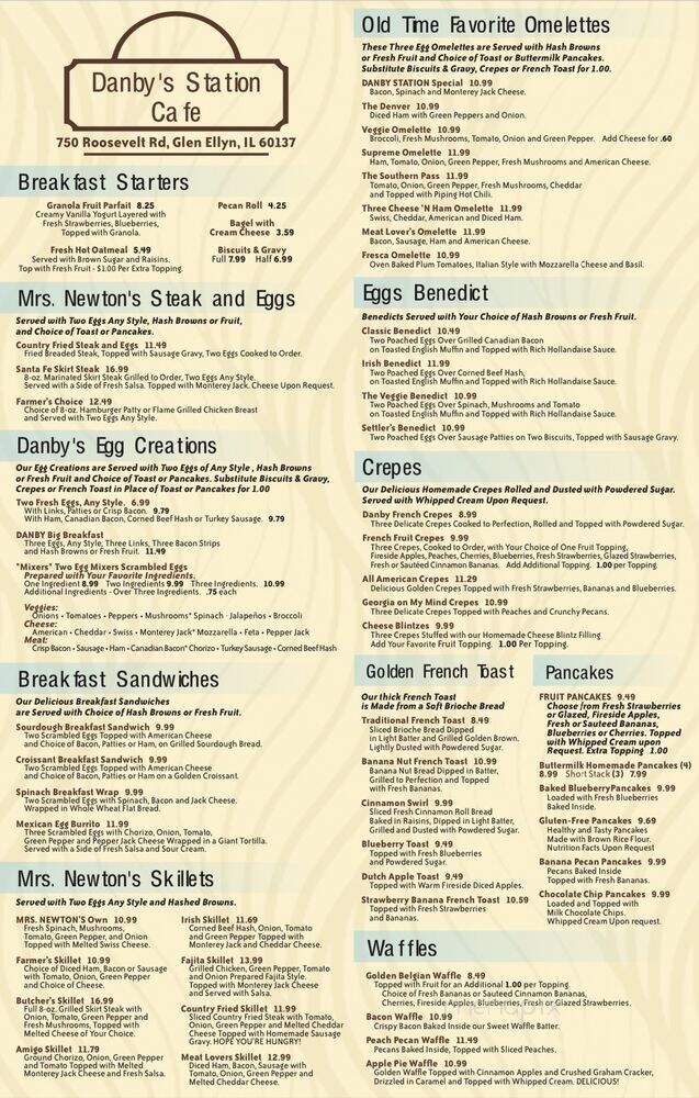Danby's Station - Glen Ellyn, IL menu_pic