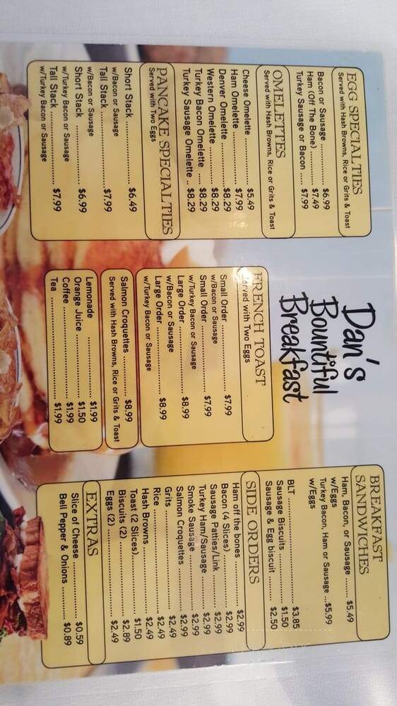 Dan's Soul Food & Bakery - Chicago, IL menu_pic