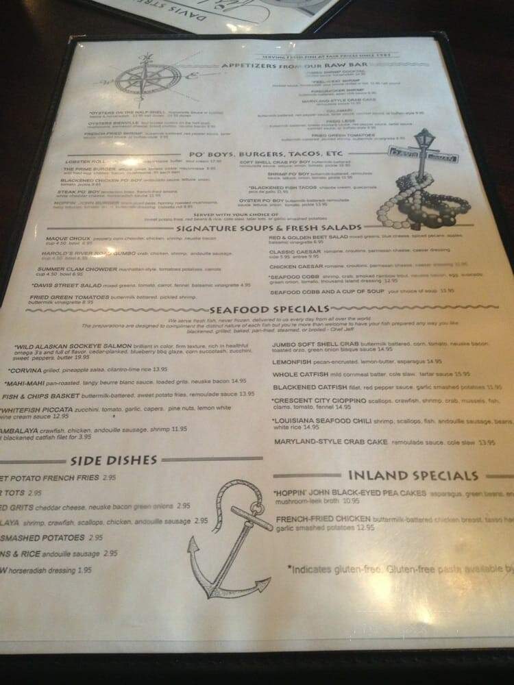Davis Street Fishmarket - Evanston, IL menu_pic