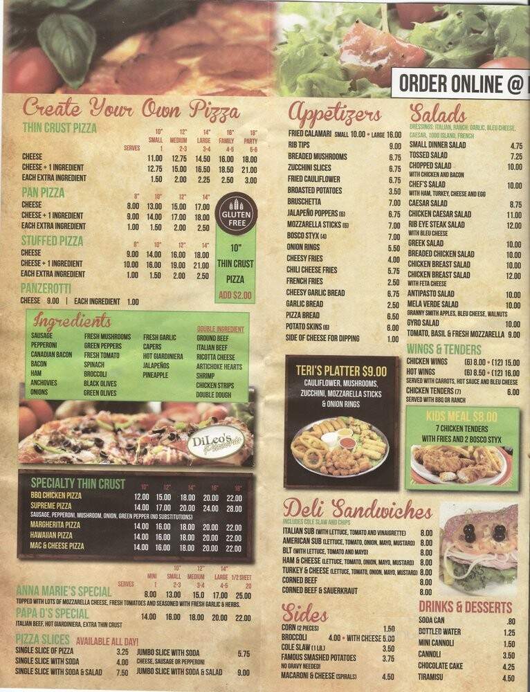 Di Leo's Pizzeria - Elmhurst, IL menu_pic