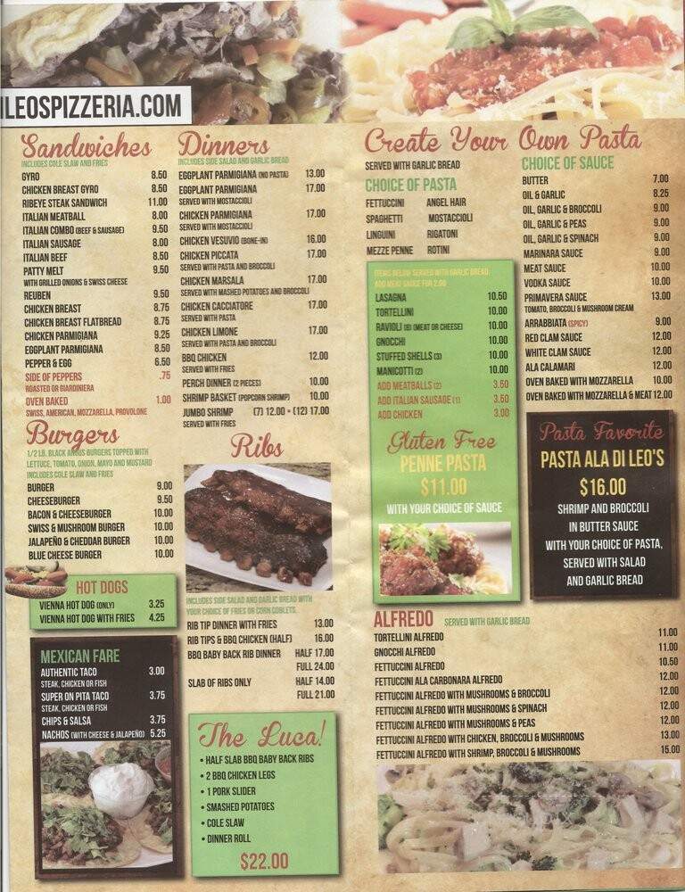 Di Leo's Pizzeria - Elmhurst, IL menu_pic