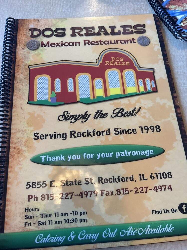 Dos Reales Mexican Restaurant - Rockford, IL menu_pic