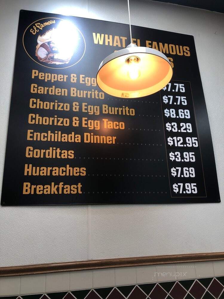 El Famous Burrito - Naperville, IL menu_pic