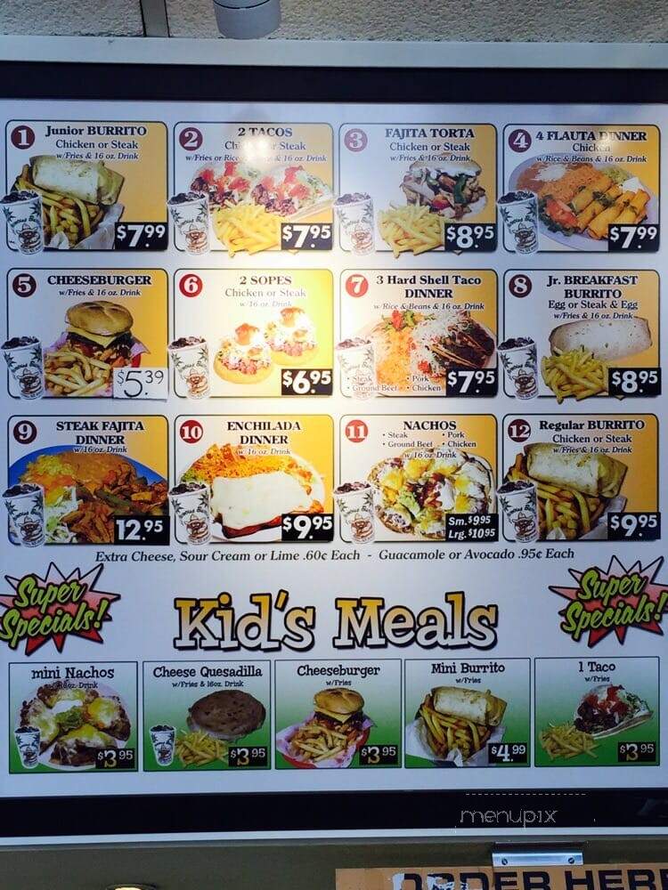 El Famous Burrito - Downers Grove, IL menu_pic