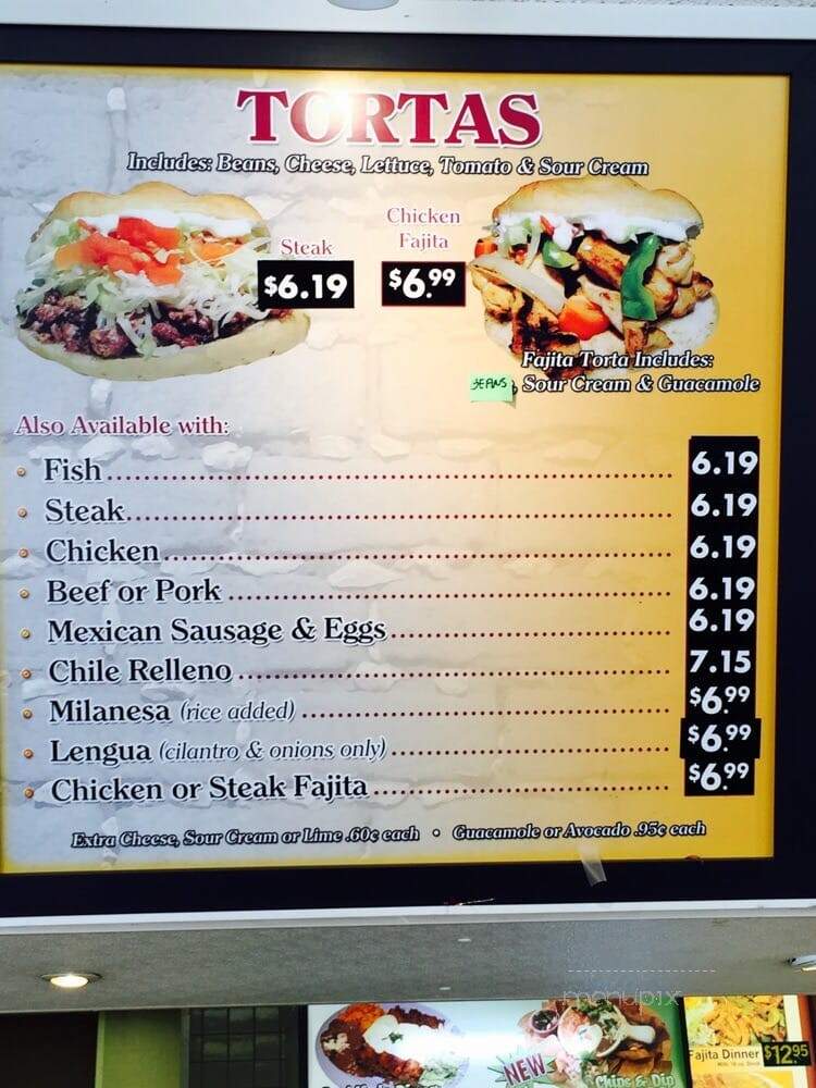 El Famous Burrito - Downers Grove, IL menu_pic