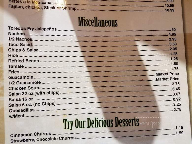 El Famous Burrito - Chicago, IL menu_pic
