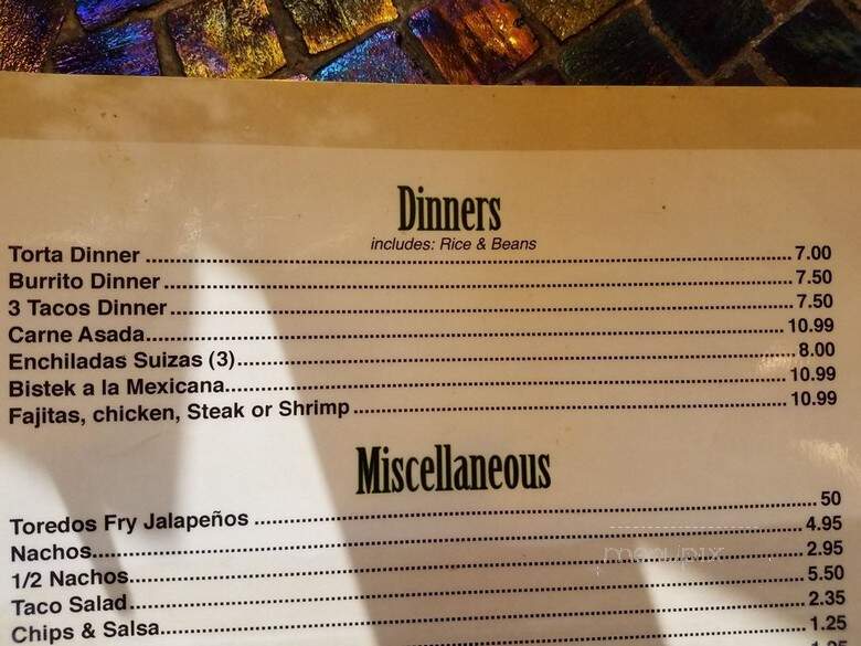 El Famous Burrito - Chicago, IL menu_pic
