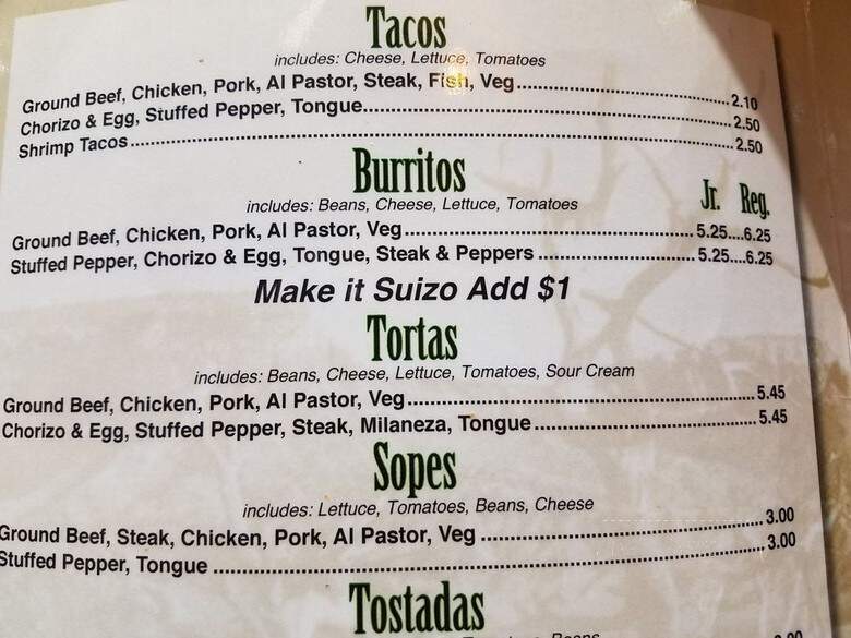 El Famous Burrito - Chicago, IL menu_pic