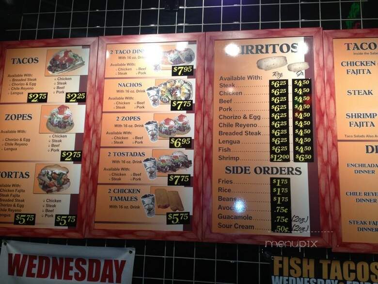 El Famous Burrito - Tinley Park, IL menu_pic