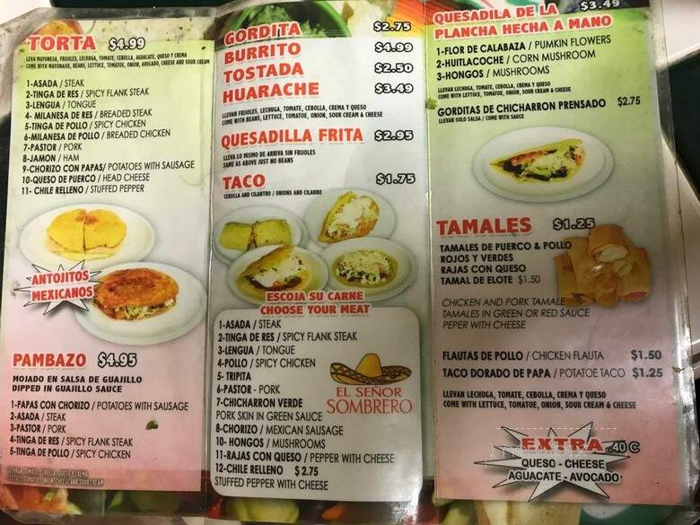 El Sombrero - Chicago, IL menu_pic