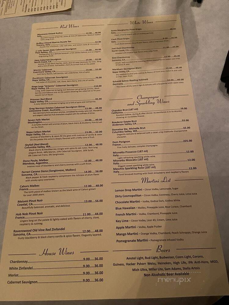Elliott's Seafood Grille - Chicago, IL menu_pic