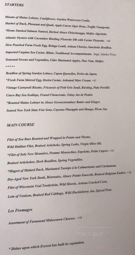 Everest - Chicago, IL menu_pic