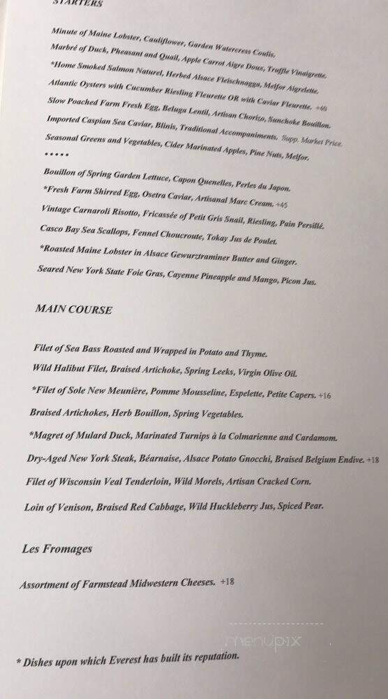 Everest - Chicago, IL menu_pic
