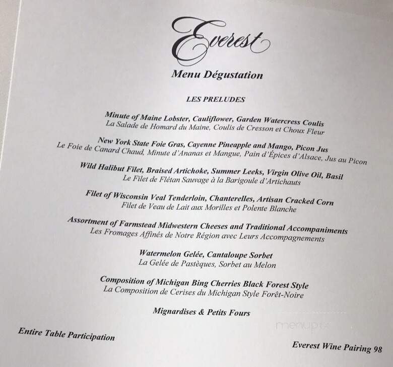 Everest - Chicago, IL menu_pic