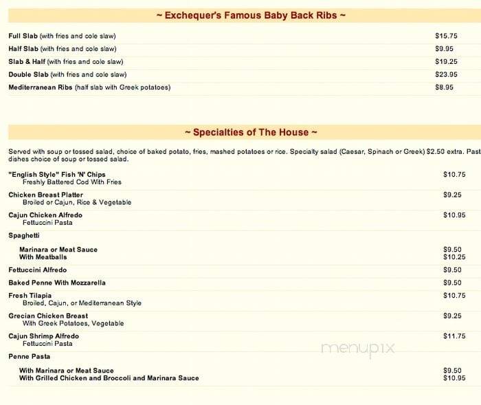 Exchequer Restaurant - Chicago, IL menu_pic