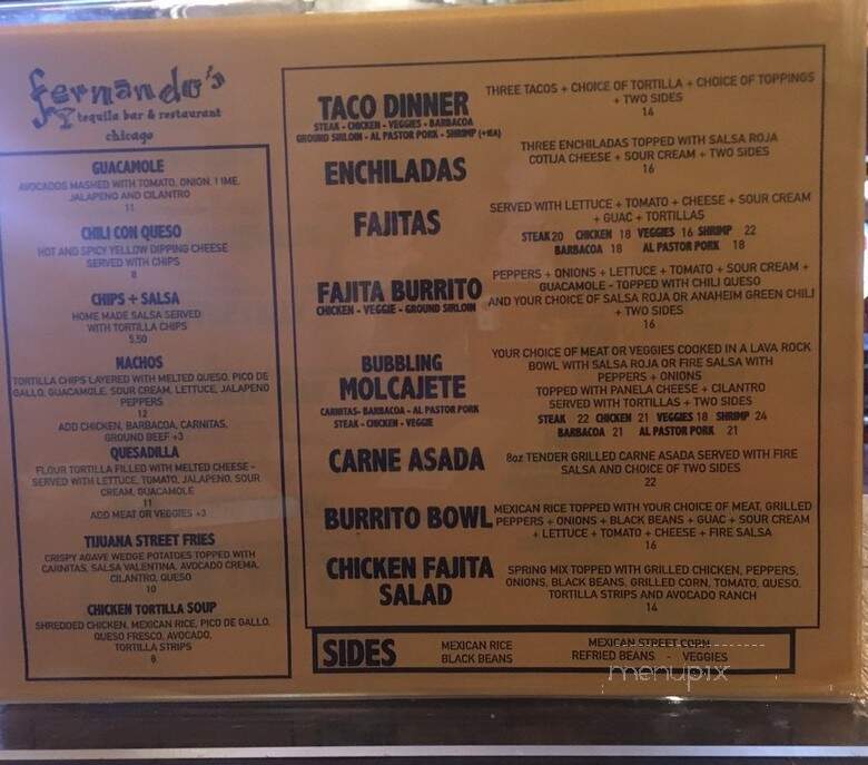 Fernando's Restaurant - Chicago, IL menu_pic