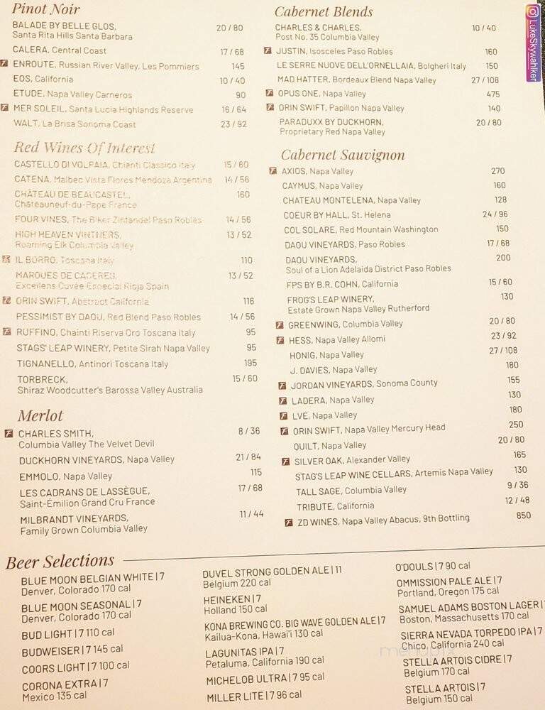Fleming's Prime Steakhouse - Lincolnshire, IL menu_pic
