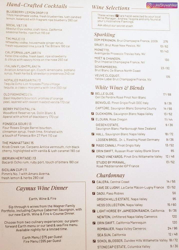 Fleming's Prime Steakhouse - Lincolnshire, IL menu_pic