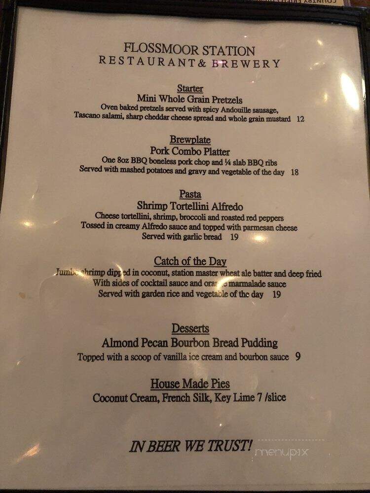 Flossmoor Station Restaurant - Flossmoor, IL menu_pic