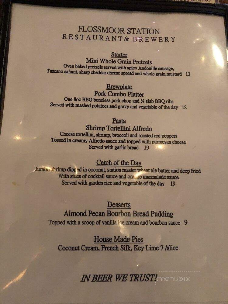 Flossmoor Station Restaurant - Flossmoor, IL menu_pic