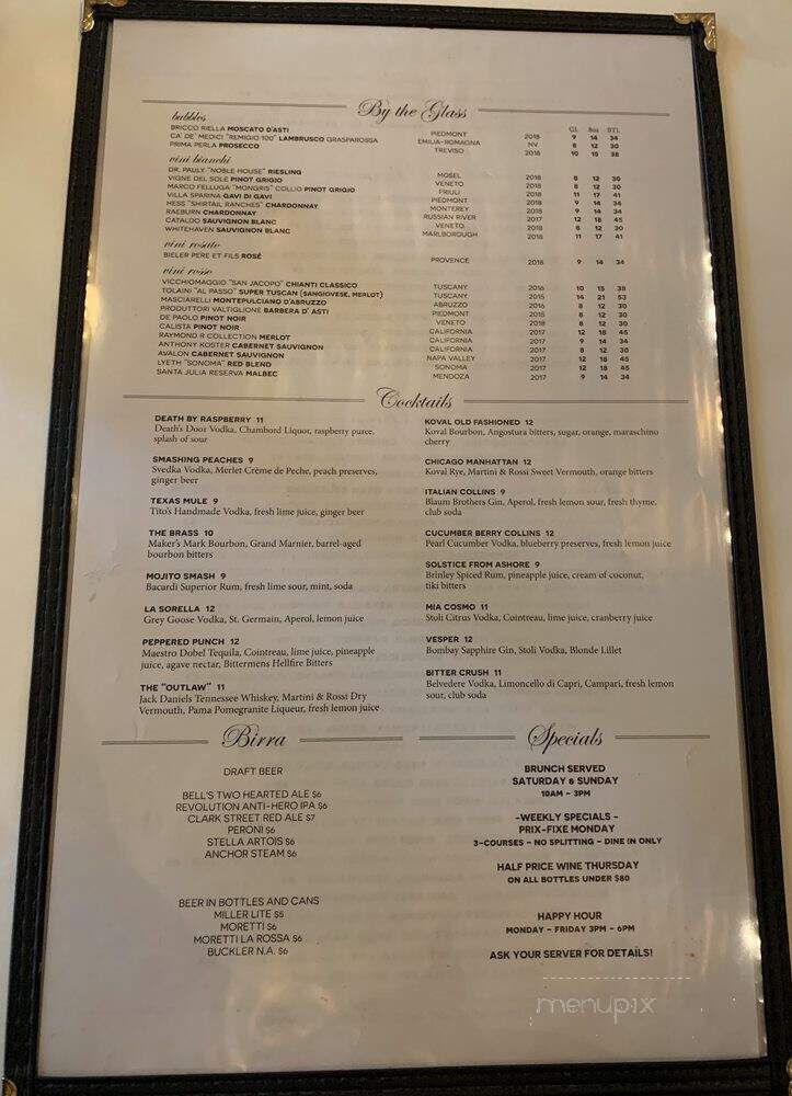 Francesca's Bryn Mawr - Chicago, IL menu_pic