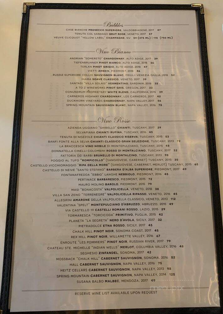 Francesca's Bryn Mawr - Chicago, IL menu_pic