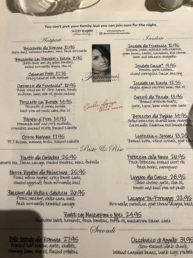 Francesca's Intimo - Lake Forest, IL menu_pic