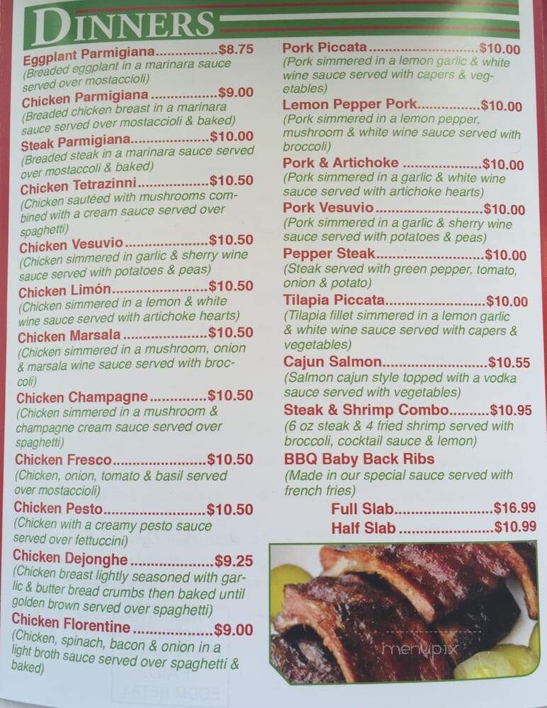 Francesco's Brothers Pizzeria - Bensenville, IL menu_pic