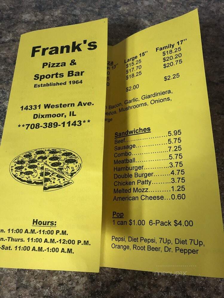 Frank's Pizza House - Blue Island, IL