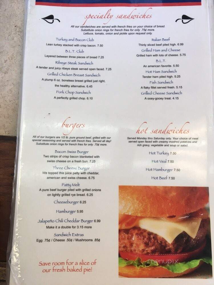 Fred's Place - Elmhurst, IL menu_pic
