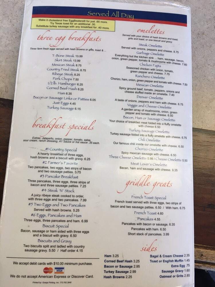 Fred's Place - Elmhurst, IL menu_pic