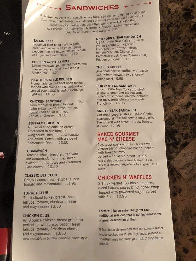Gatsby's Pizza & Pub - Arlington Heights, IL menu_pic