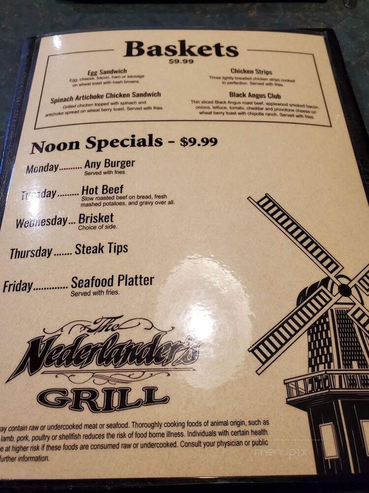 Netherlanders - Orange City, IA menu_pic