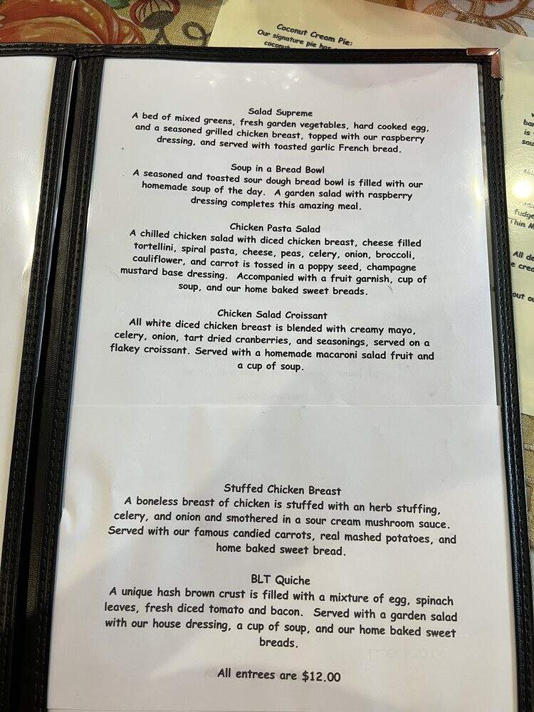 Tea Thyme At Sadie's - Fort Dodge, IA menu_pic