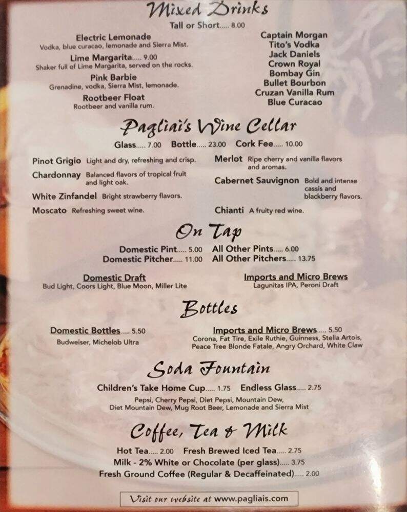 Pagliai's Pizza - Johnston, IA menu_pic