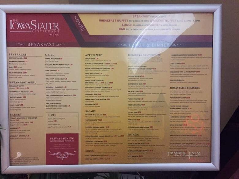 Audubon's Steak & Chops - Ames, IA menu_pic