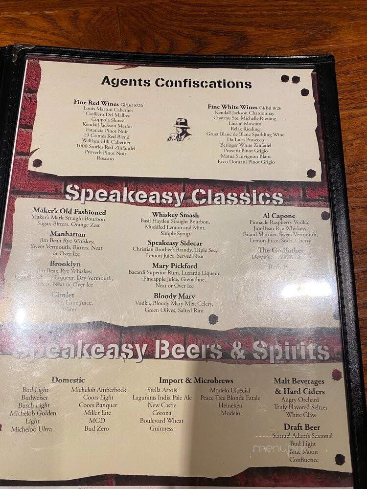 Chicago Speakeasy - Des Moines, IA menu_pic