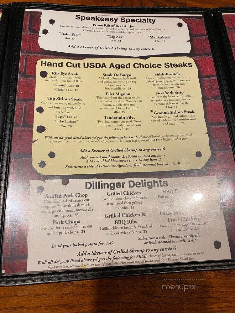 Chicago Speakeasy - Des Moines, IA menu_pic