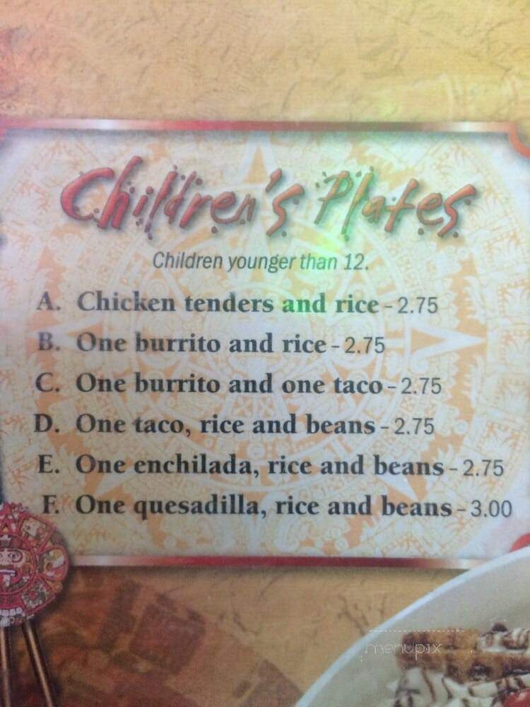 El Azteca - Ames, IA menu_pic