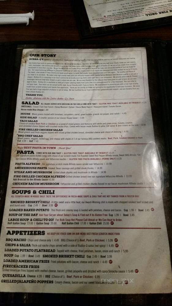 Bubba-Qs - Ottumwa, IA menu_pic