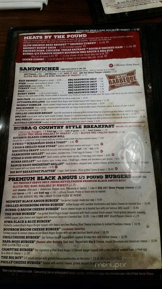 Bubba-Qs - Ottumwa, IA menu_pic