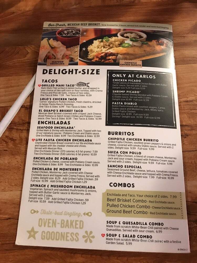 Carlos O'Kelly's Mexican Cafe - Cedar Rapids, IA menu_pic