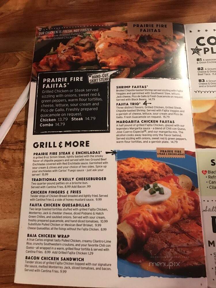 Carlos O'Kelly's Mexican Cafe - Cedar Rapids, IA menu_pic