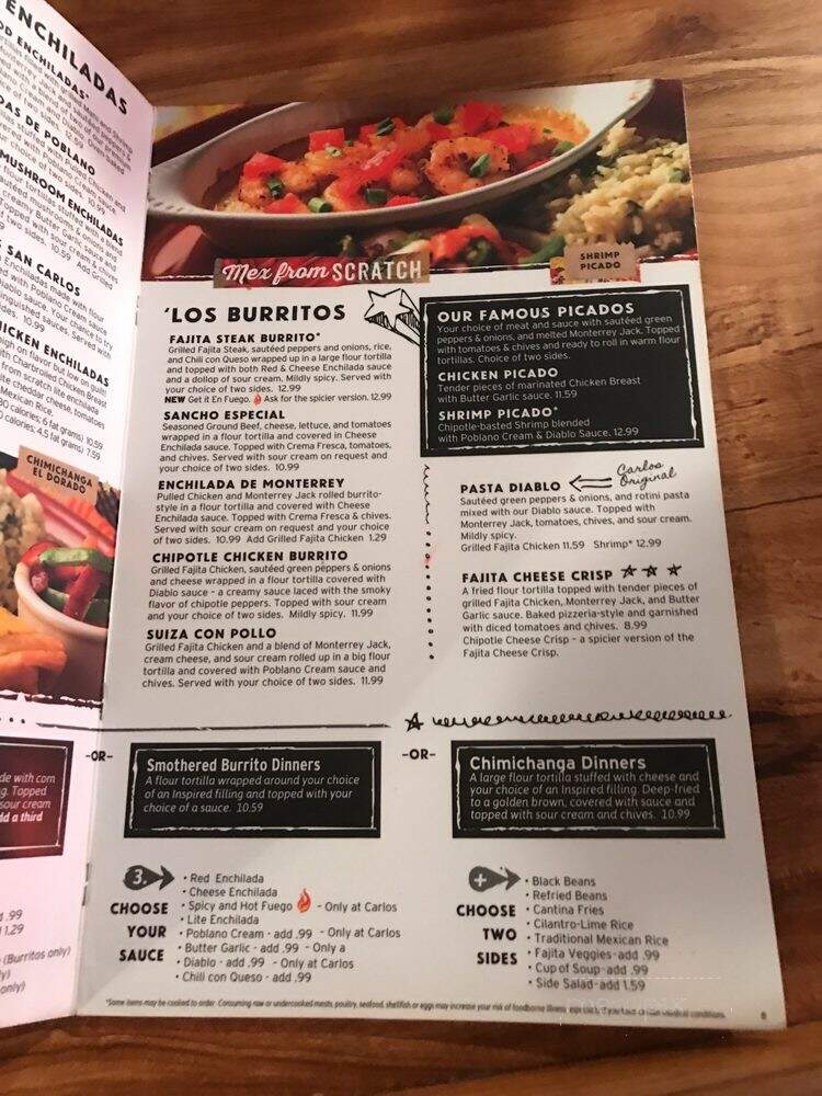 Carlos O'Kelly's Mexican Cafe - Cedar Rapids, IA menu_pic