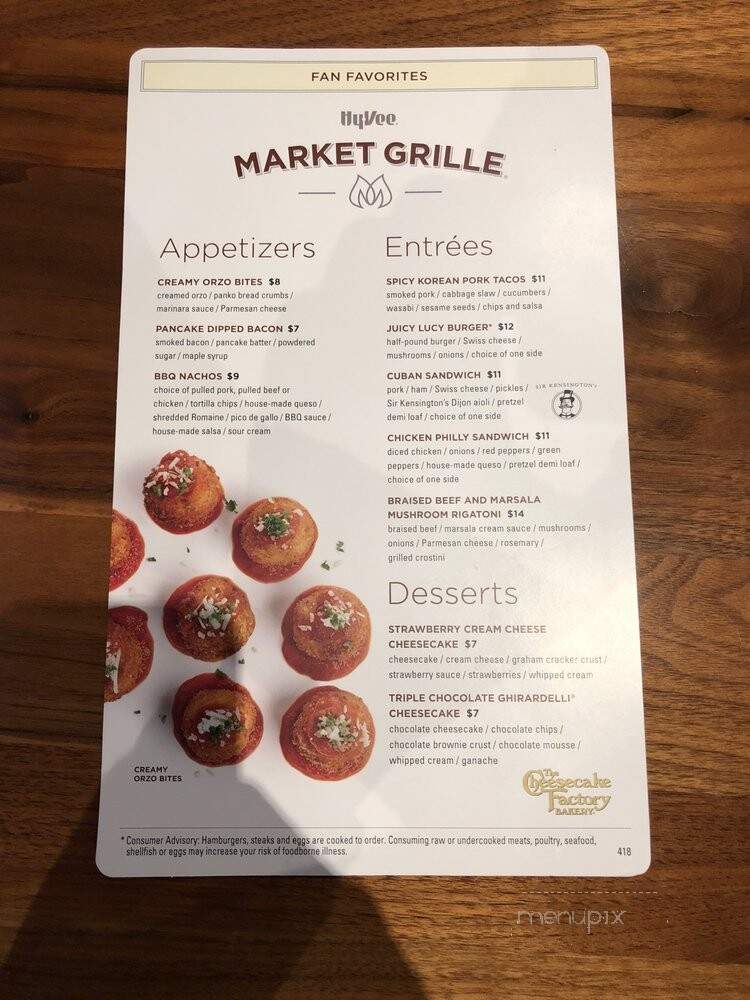 Hy-Vee - Cedar Rapids, IA menu_pic