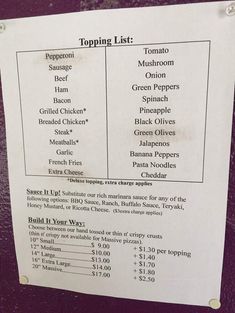 Gumby's Pizza - Iowa City, IA menu_pic