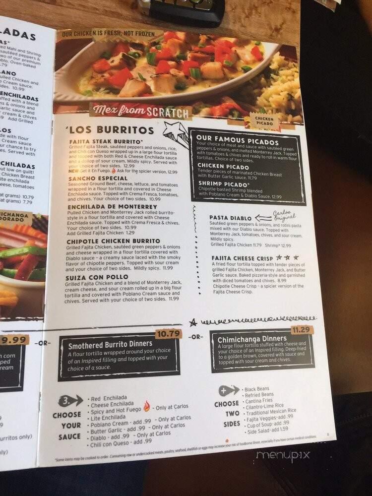 Carlos O'Kelly's Mexican Cafe - Dubuque, IA menu_pic