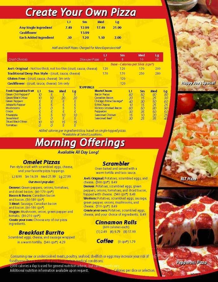 Happy Joe's Pizza & Ice Cream - Davenport, IA menu_pic