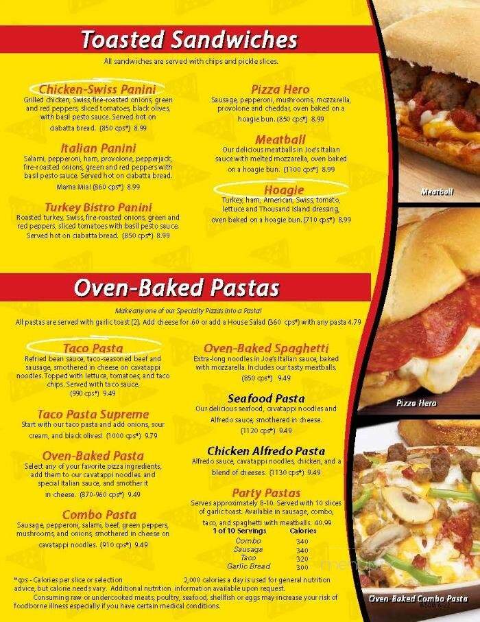 Happy Joe's Pizza & Ice Cream - Davenport, IA menu_pic